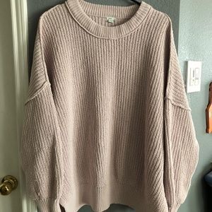 Oversized aerie sweater size Large, light pink
